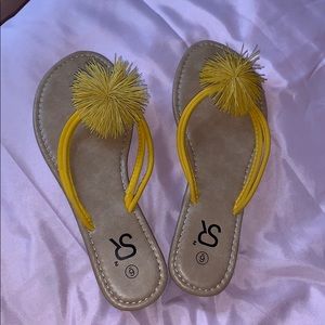Yellow sandals! Brand new